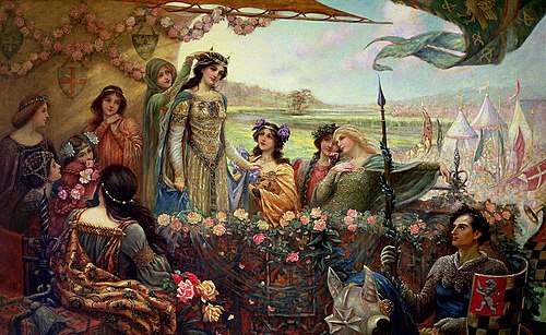 Lancelot and Guinevere, 1890, Herbert Draper