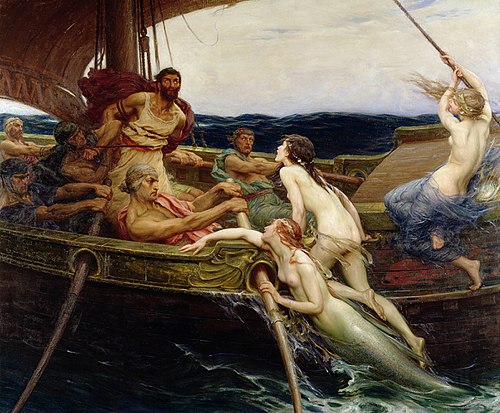 Ulysse et les sirènes, 1909, Herbert Draper