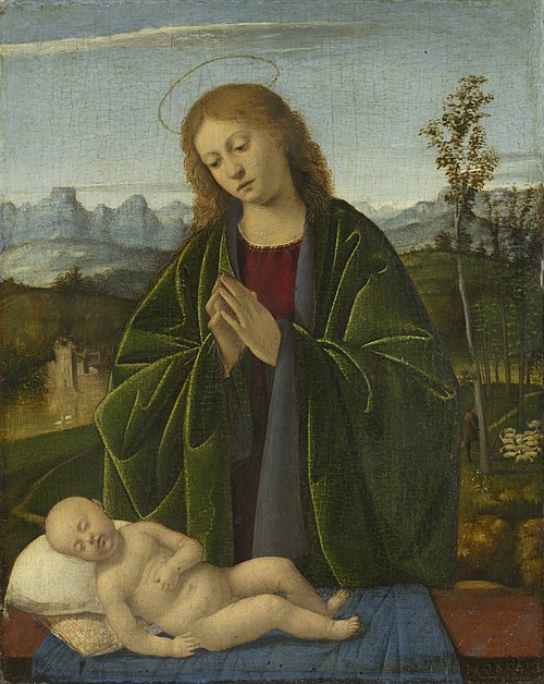 Madonna Adoring the Child, 1520, Marco Basaiti