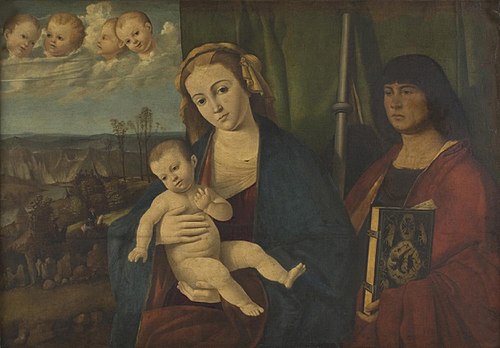 Virgin and Child, with Saint James the Great, 1500, Marco Basaiti