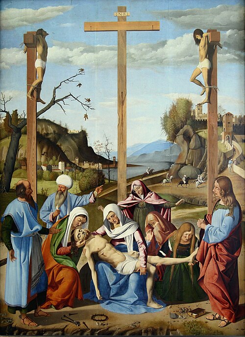 La lamentation sur le corps du Christ mort., 1508, Marco Basaiti