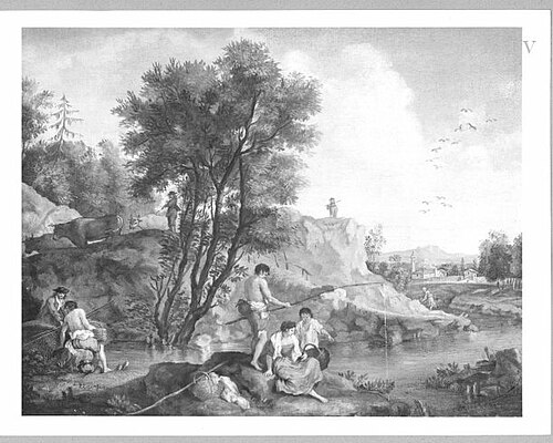 Landscap with fishermen and shepherds, 1727, Francesco Zuccarelli