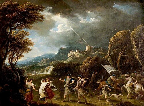 'Macbeth', Act I, Scene 3, Macbeth, Banquo and the Witches, 1767, Francesco Zuccarelli