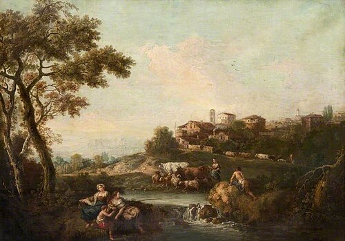 A Watering Place near a Village, , Francesco Zuccarelli