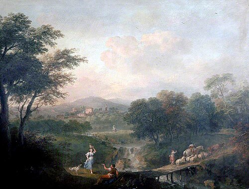 Landscape with Figures and Sheep on a Bridge, 1761, Francesco Zuccarelli
