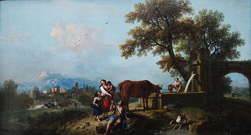 Pastoral Scene with Cowherds, 1750, Francesco Zuccarelli