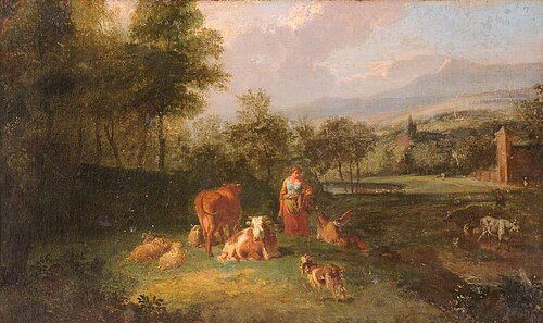 Landscape with Rustics and Farm Animals, , Francesco Zuccarelli