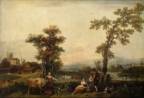 Landscape with a Woman Leading a Cow, 1774, Francesco Zuccarelli