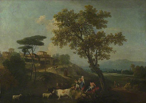 Landscape with Cattle and Figures, 1760, Francesco Zuccarelli