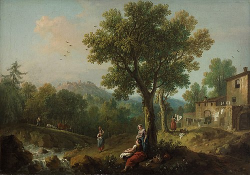 Landschaft mit Wäscherinnen, 1745, Francesco Zuccarelli