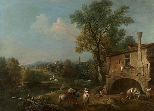 Landscape with a Wayside Tavern, 1741, Francesco Zuccarelli