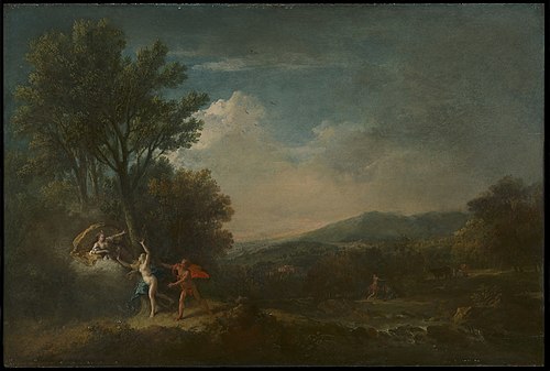 River Landscape with Apollo Pursuing Daphne, 1742, Francesco Zuccarelli