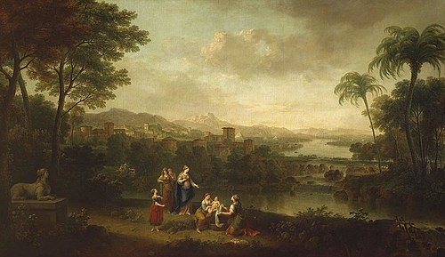 River Landscape with the Finding of Moses, 1768, Francesco Zuccarelli