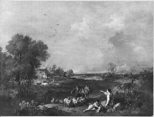 Landscape with a Shepherd and his Flock, 1743, Francesco Zuccarelli