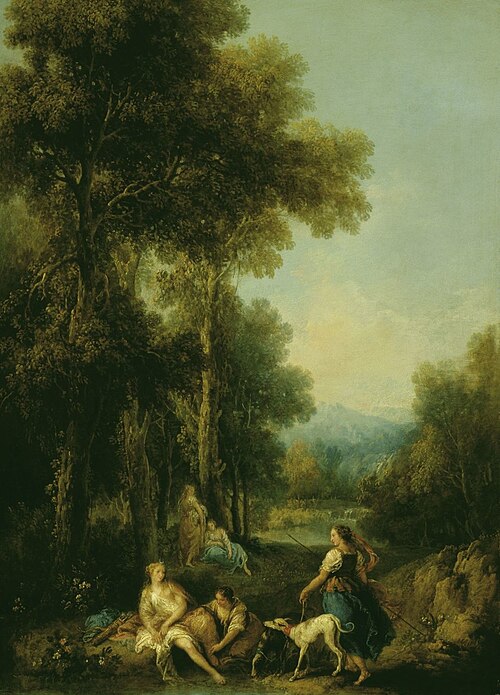 Landscape with Diana and the Chase, 1740, Francesco Zuccarelli