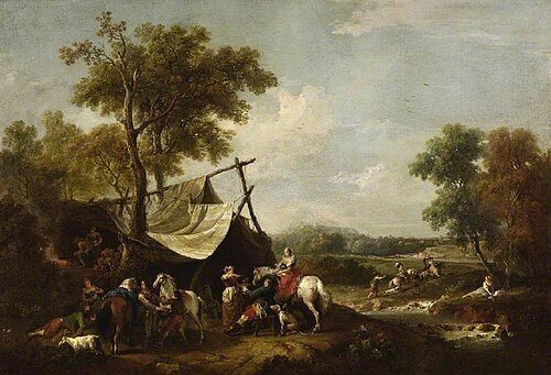 Refreshment during the ride, 1745, Francesco Zuccarelli