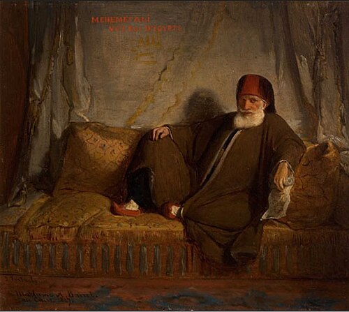 Sketch for the portrait of Muhammad Ali, viceroy of Egypt, 1847, Jean-François Portaels