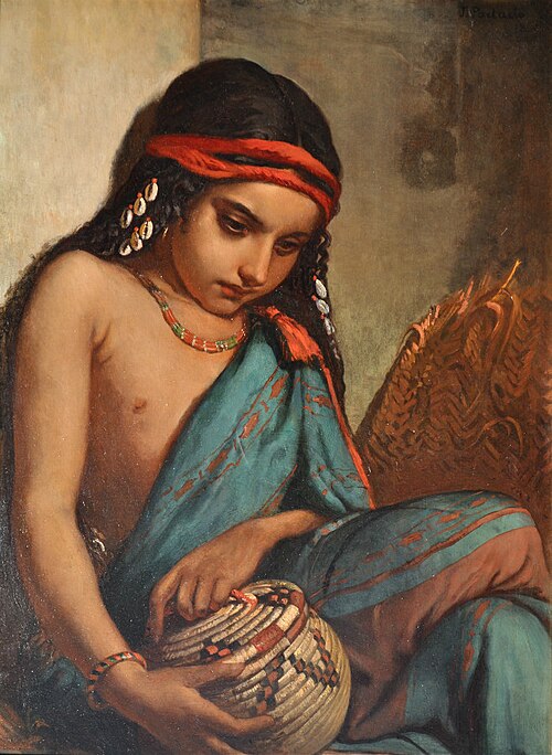 Portrait of a young Arabic girl, 1850, Jean-François Portaels
