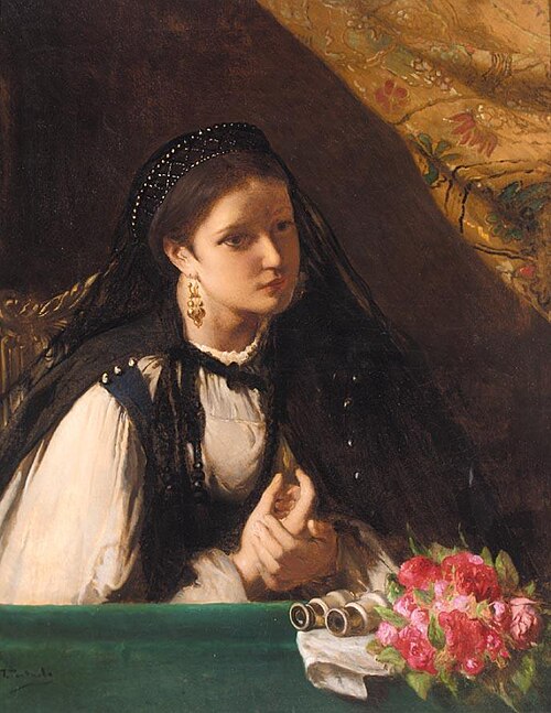 At the theatre, Budapest, 1850, Jean-François Portaels