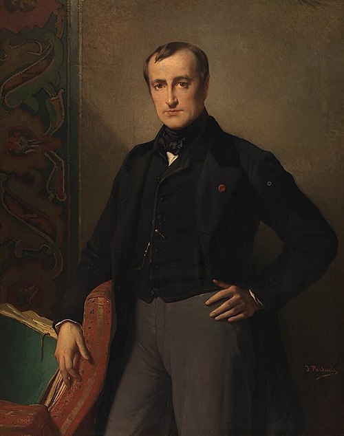 Portrait of the painter Paul Delaroche, 1889, Jean-François Portaels