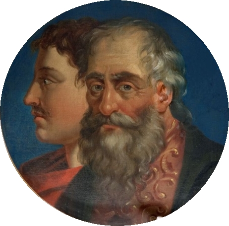 Phidias and Michelangelo, 1686, Claude Callot