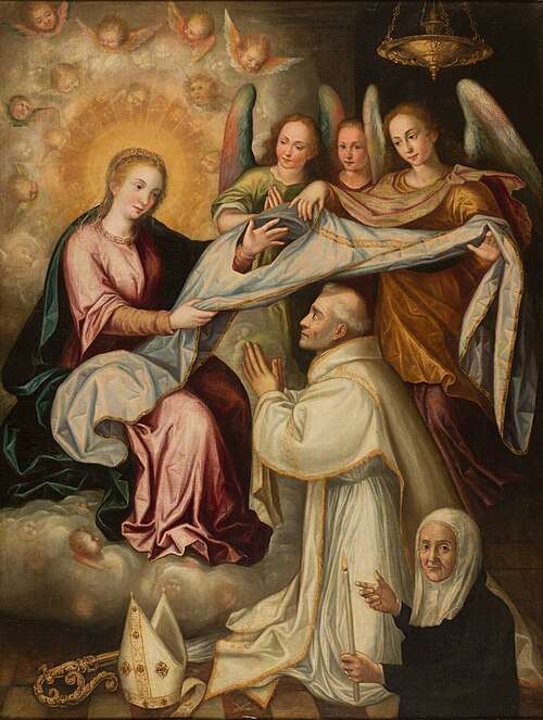 Saint Ildefonso receiving the Chasuble, 1600, Juan Sánchez Cotán