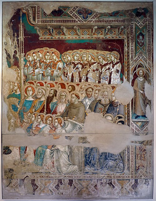 Maestà and a prophet, , Jacopo di Mino del Pellicciaio