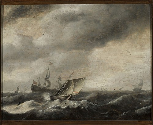 Ships on the sea, 1638, Hendrick van Anthonissen