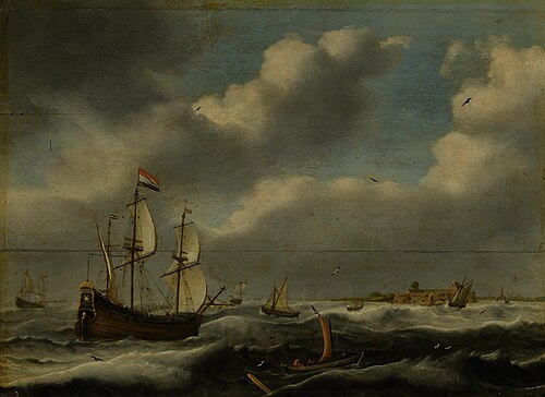 Moving sea with ships, 1640, Hendrick van Anthonissen