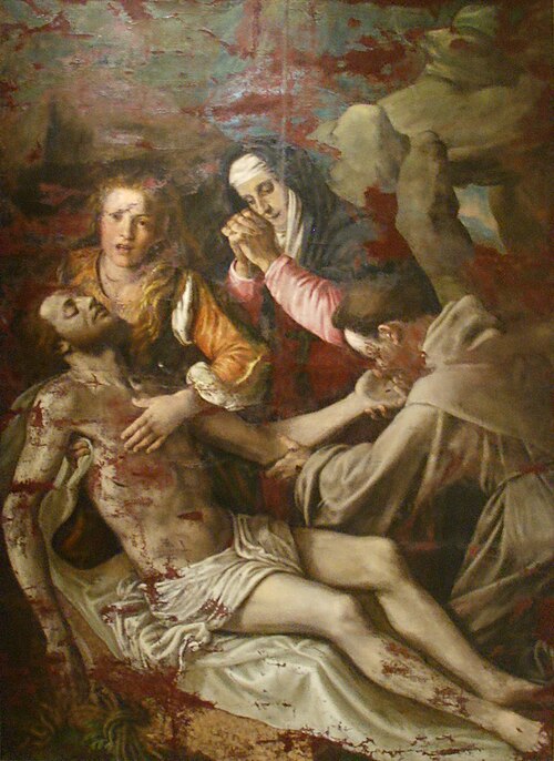 La lamentation sur le corps du Christ mort, , Vincenzo Campi