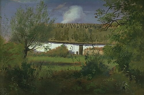 Farm Building in the Sun, 1846, Johann Thomas Lundbye