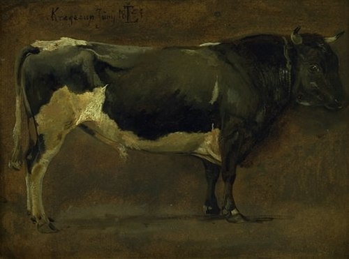 Sortbroget tyr, 1844, Johann Thomas Lundbye