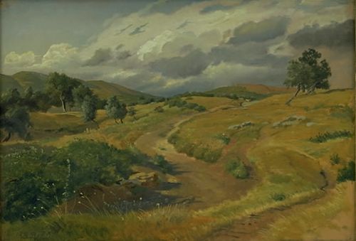 Landscape near Tivoli, Italy, 1845, Johann Thomas Lundbye