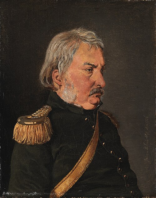 Oberst Joachim Theodor Lundbye, kunstnerens fader, 1836, Johann Thomas Lundbye