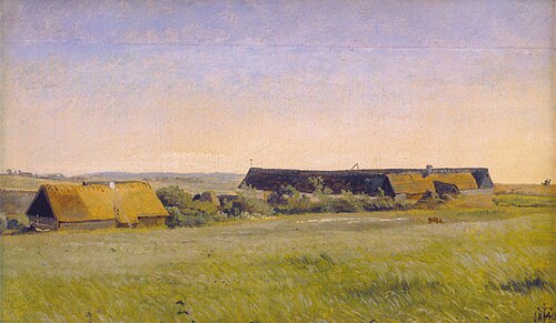 Farms in Vejby, 1843, Johann Thomas Lundbye