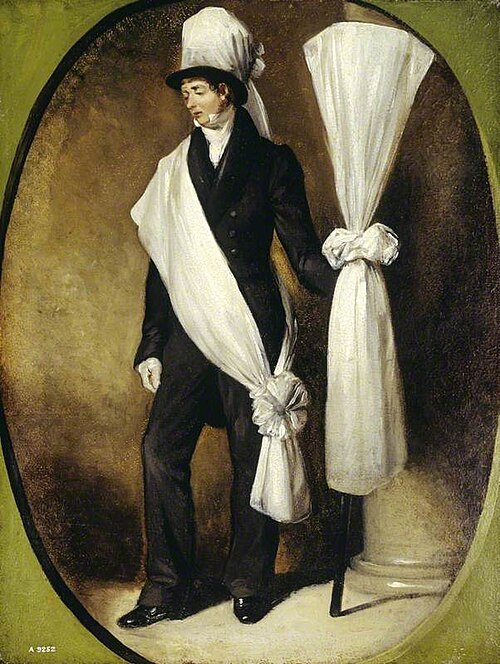 A Funeral Bearer, 1835, Robert William Buss