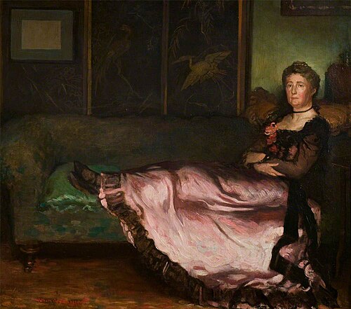 Lady on a Couch (Elizabeth Ann Ferrier, 1844–1917), 1900, William Orpen