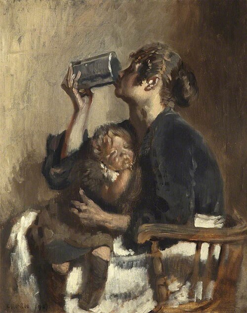 Lottie and the Baby, 1907, William Orpen