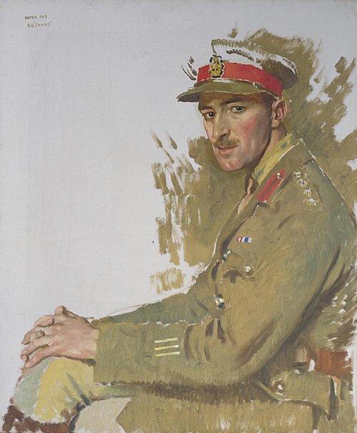 Major F. E. Hotblack, DSO, MC, 1917, William Orpen