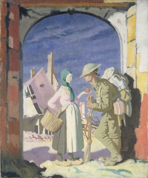 Adam and Eve at Péronne, 1918, William Orpen