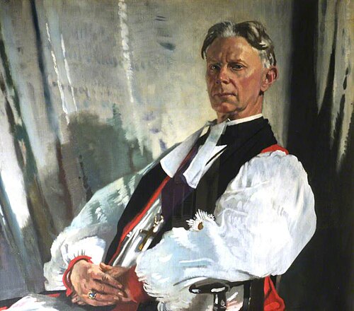 Thomas Banks Strong (1861–1944), Bishop of Oxford, 1923, William Orpen