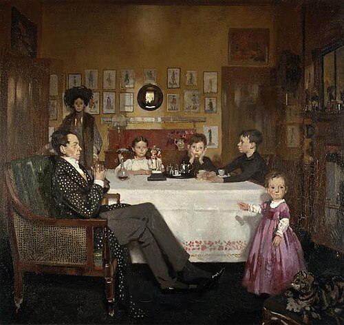 A Bloomsbury Family, 1907, William Orpen