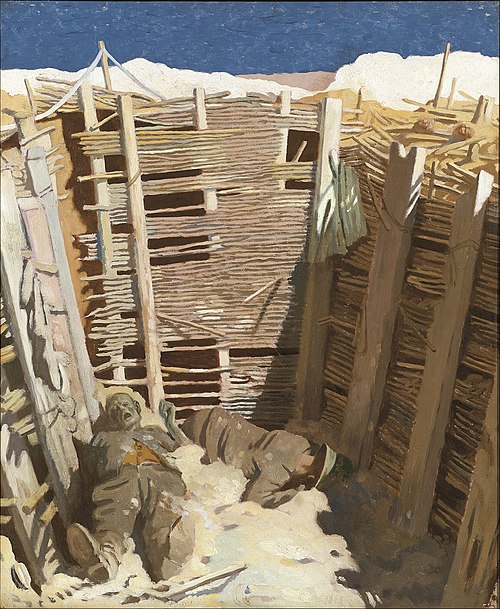 Dead Germans in a Trench, 1918, William Orpen