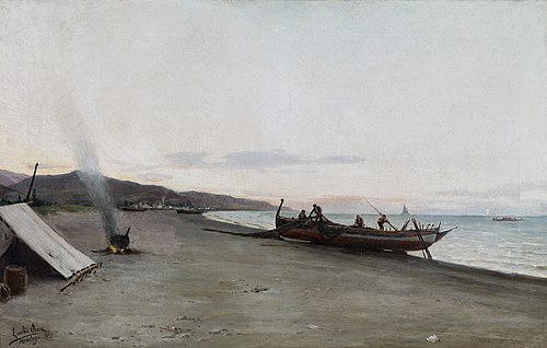 Preparing for the Catch, 1897, Emilio Ocón y Rivas