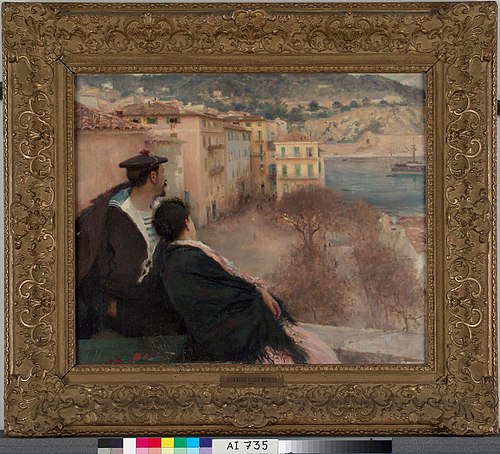 Hamnen vid Villefranche, Nizza, 1894, Jules-Alexis Muenier