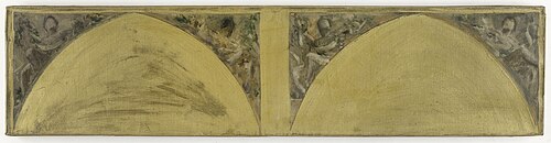 Esquisse pour le salon des Arts de l'Hôtel de Ville de Paris : Figures portant des banderoles, 1891, Théobald Chartran