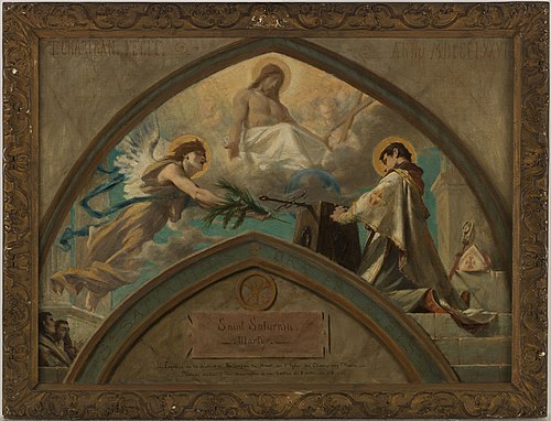 Esquisse pour l'église de Champigny-sur-Marne : le Martyre de saint Saturnin, 1876, Théobald Chartran
