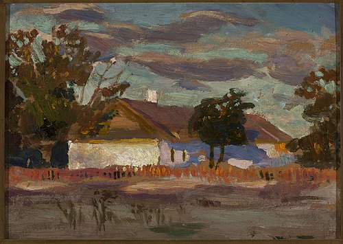 Cold day (A house in the sun), , Jan Stanisławski
