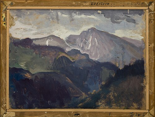 Landscape from the Tatra Mountains – two-sided painting, , Jan Stanisławski