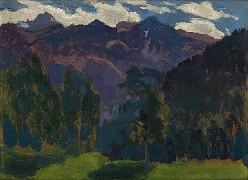 Landscape from the Tatra Mountains – two-sided painting, , Jan Stanisławski